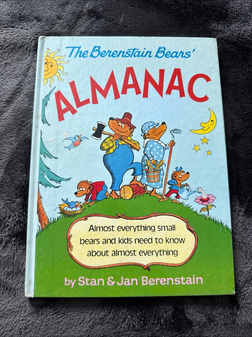 Vintage The Berenstain Bears' Almanac - Light Blue Hardcover 1973 print